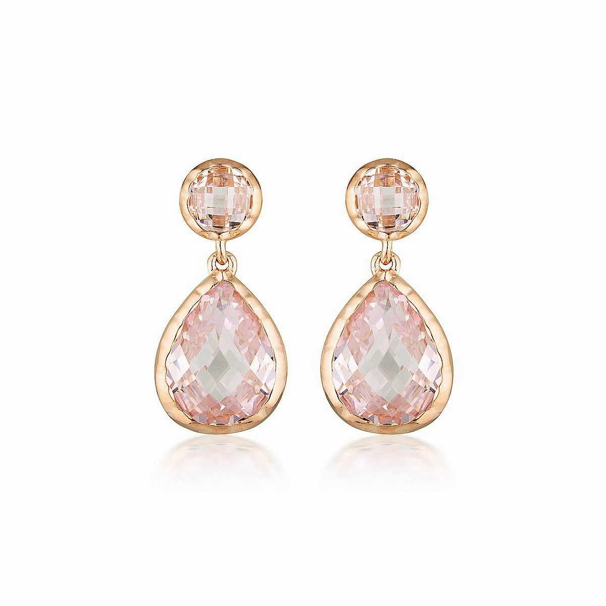GEORGINI LUXE NOBILE EARRINGS PINK / ROSE GOLD