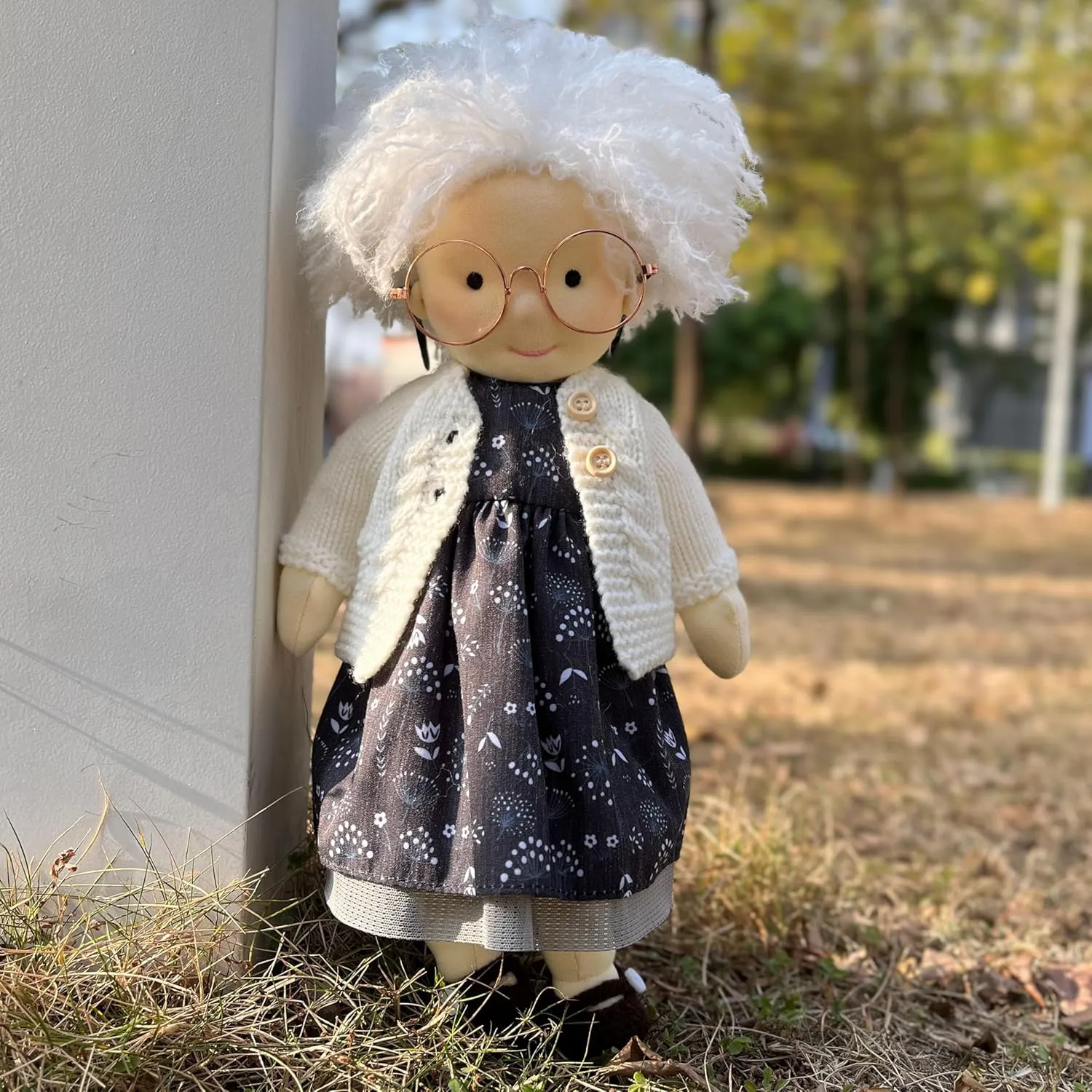 Handmade Soft Girl Rag Doll - Ella 12" with Cute Stuffed Plush, Ideal First Doll for Babies & Toddlers