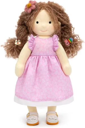 Handmade Waldorf Doll- Amy 12", Soft Girl Rag Doll with Cute Stuffed Plush, Ideal Present for Babies & Toddlers