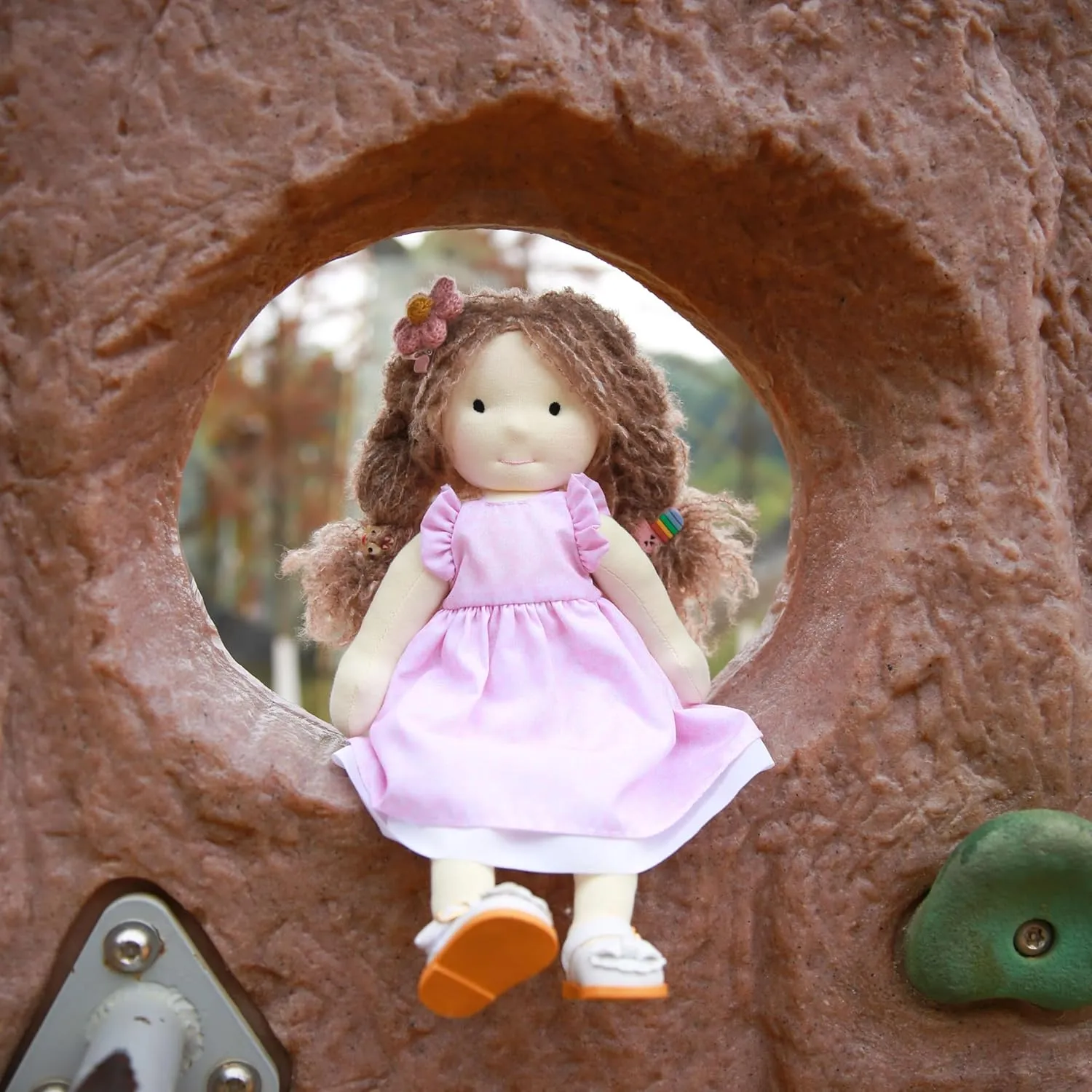 Handmade Waldorf Doll- Amy 12", Soft Girl Rag Doll with Cute Stuffed Plush, Ideal Present for Babies & Toddlers