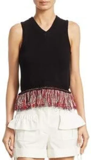 Heritage Lace Boho Fringe Lace Tank Top Small/Medium, Blush Pink