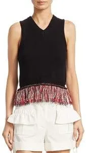 Heritage Lace Boho Fringe Lace Tank Top Small/Medium, Blush Pink