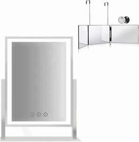 HIEEY Lighted Makeup Mirror, Hollywood Vanity Mirror, and 5X Magnification Mirror