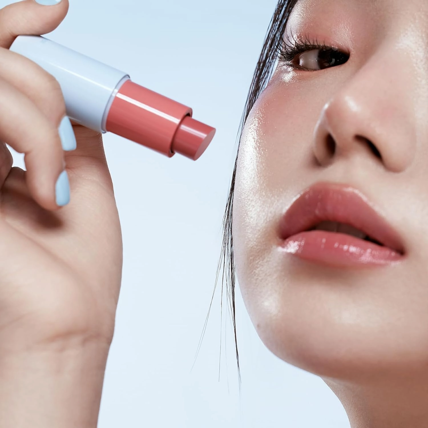 INTO YOU Multi-use Blush Stick Clean Fit and Clean Makeup, 3 in 1 Blendable Color and Cooling Water-like Feeling Blush Stick for Cheeks, Eyes and Lips, Pure Dew Glow(CMS01)