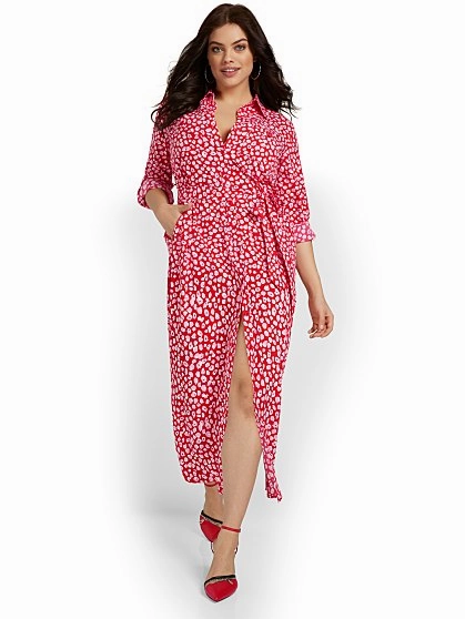 Leopard-Print Shirtdress