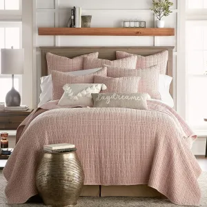 Levtex Home - Mills Waffle - Full/Queen Quilt Set - Blush Cotton Waffle - Quilt Size (88 x 92in.), Sham Size (26 x 20in.)