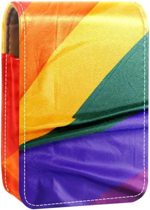 Lipstick Case,Portable Makeup Bag Cosmetic Pouch,Lipstick Holder Makeup Organizer,Bright Colorful Love Is Love
