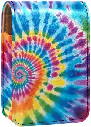 Lipstick Case,Portable Makeup Bag Cosmetic Pouch,Lipstick Holder Makeup Organizer,Bright Watercolor Tie Dye