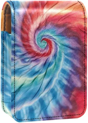 Lipstick Case,Portable Makeup Bag Cosmetic Pouch,Lipstick Holder Makeup Organizer,Bright Watercolor Tie Dye