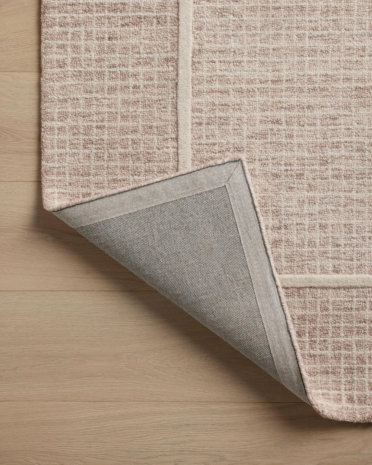 Loloi Chris Loves Julia Briggs Collection, Blush & Ivory, 2'-6" x 7'-6" Runner Rug – Minimal Gritted Design Area Rugs for Living Room Bedroom Entryway & Hallway No Shed High Traffic Home Decor Rug