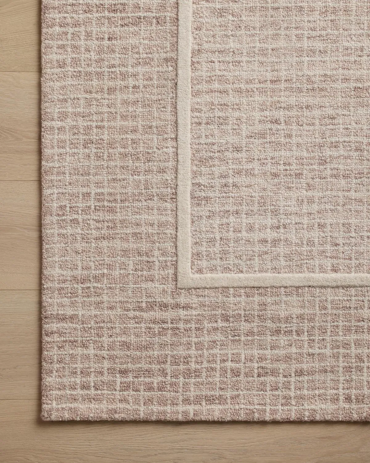 Loloi Chris Loves Julia Briggs Collection, Blush & Ivory, 2'-6" x 7'-6" Runner Rug – Minimal Gritted Design Area Rugs for Living Room Bedroom Entryway & Hallway No Shed High Traffic Home Decor Rug