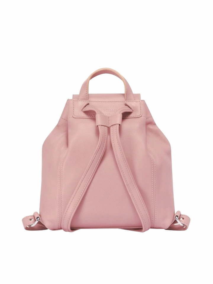 Longchamp Le Pliage Cuir Backpack Blush