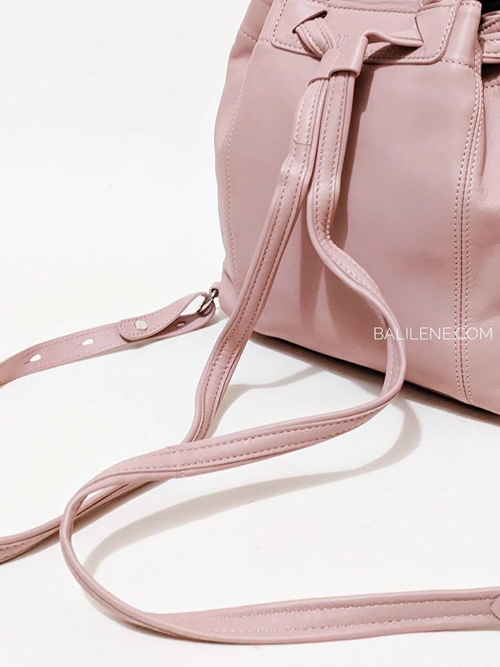 Longchamp Le Pliage Cuir Backpack Blush