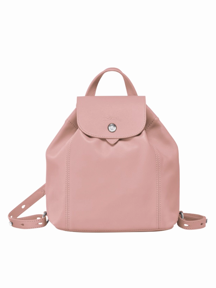 Longchamp Le Pliage Cuir Backpack Blush