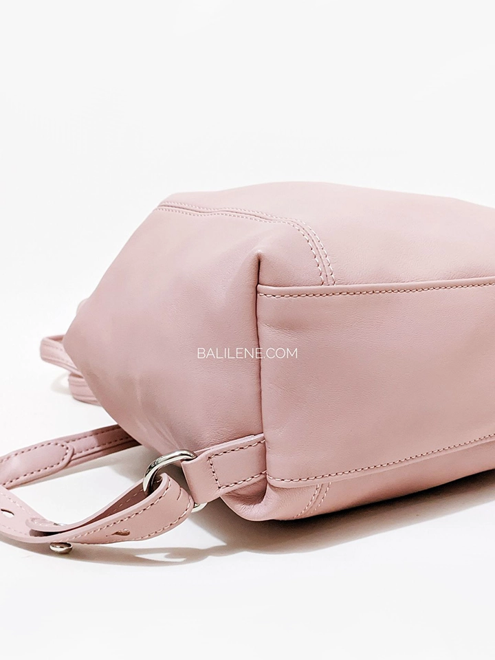 Longchamp Le Pliage Cuir Backpack Blush
