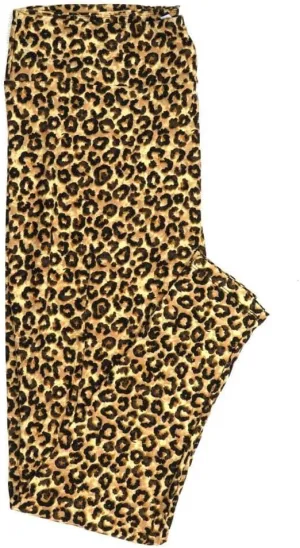 Lularoe TCTWO TC2 Cheetah Small Animal Print Yellow with Black and Blush Buttery Soft Leggings TC2 fits Adults 18  321624, Multicolour