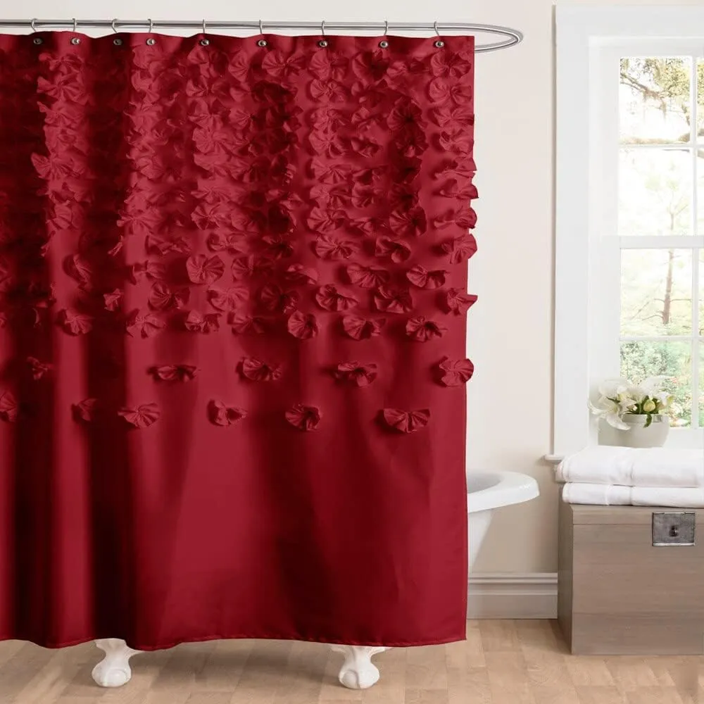 Lush Decor Lucia Shower Curtain, Blush, 72" x 72"