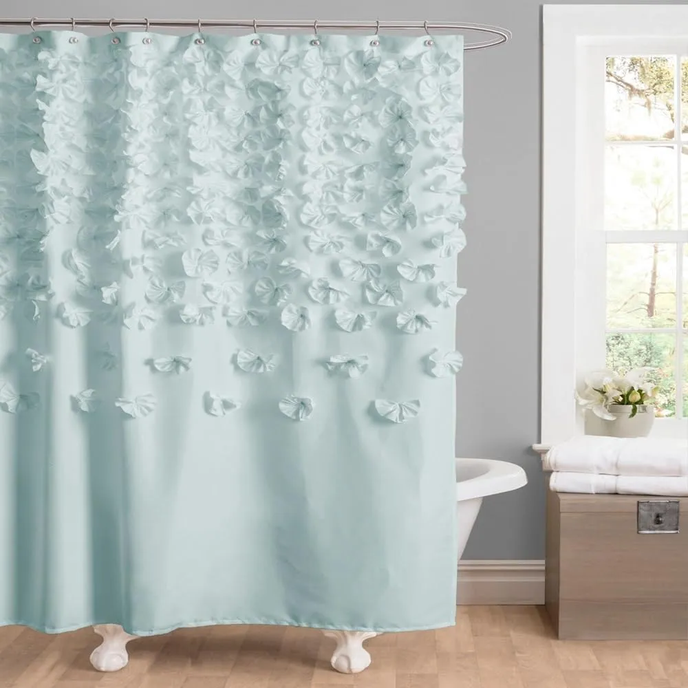 Lush Decor Lucia Shower Curtain, Blush, 72" x 72"
