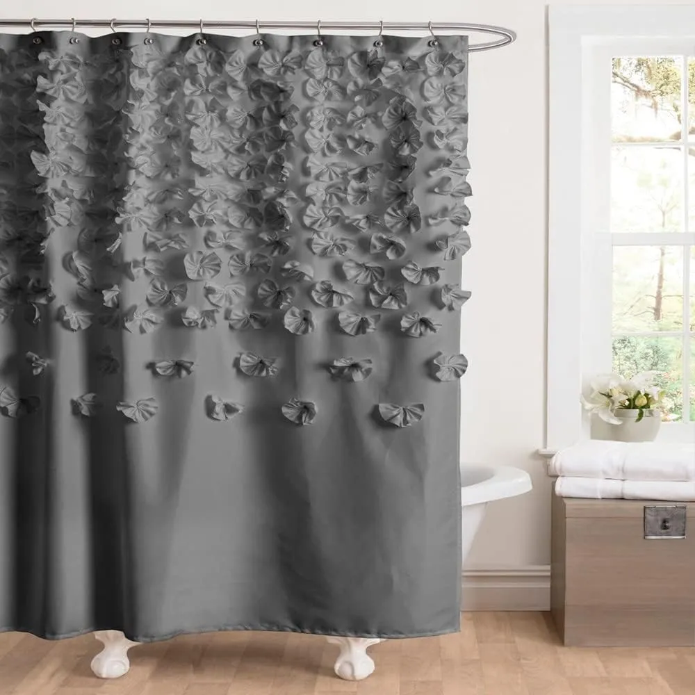 Lush Decor Lucia Shower Curtain, Blush, 72" x 72"