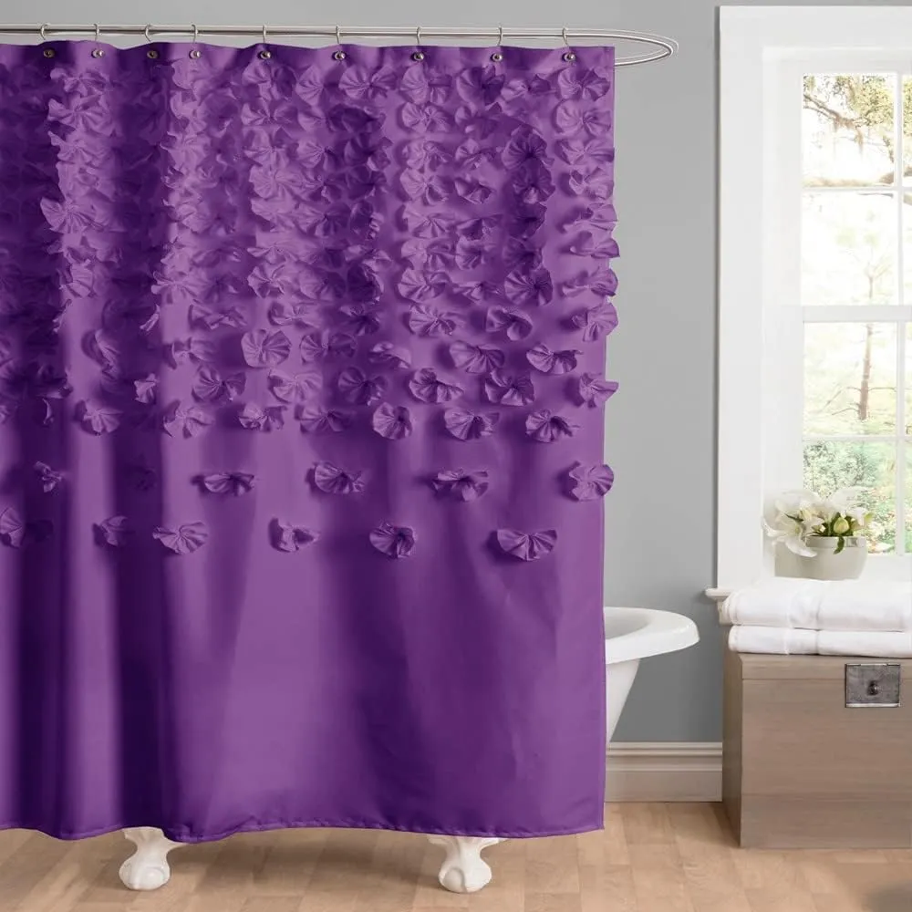 Lush Decor Lucia Shower Curtain, Blush, 72" x 72"