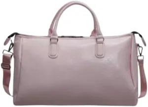 MAICOSY Casual Chic Style with Shoulder Strap Oversized PU Leather Travel Duffel Bag (Blush Pink)