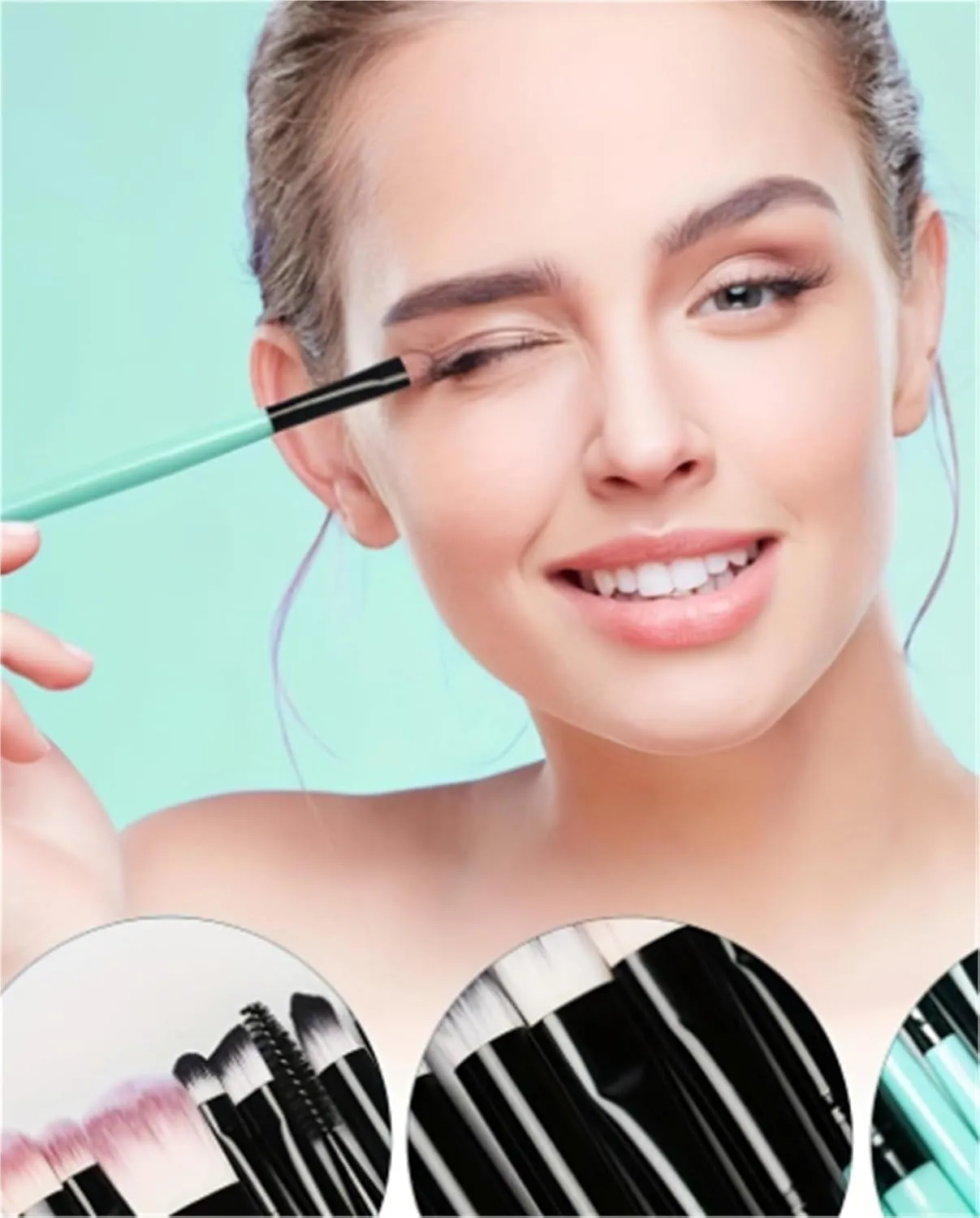 Make Up Brushes Set Makeup Brushes Makeup Brush Set 20 Pieces Pen For Foundation Blush Concealer Makeup Tools Set(Blue)