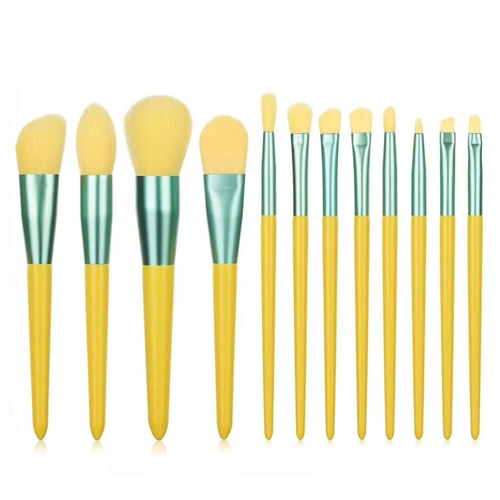 Makeup Brush 12 Wooden Handle Baking Paint Brush Full Set Blush Loose Foundation Brush Makeup Brush