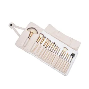 Makeup Brush Set 24pc Synthetic Powder Blush Eyeshadow Eyebrow Lip Travel Pouch