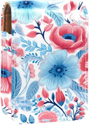 Makeup Organizer,Makeup Lipstick Case for Outside Mini Bag Travel Cosmetic Pouch,Bright and Happy Floral