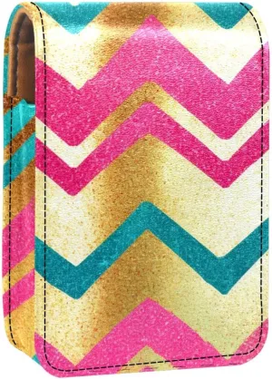 Makeup Organizer,Makeup Lipstick Case for Outside Mini Bag Travel Cosmetic Pouch,Colorful Bright Stripes