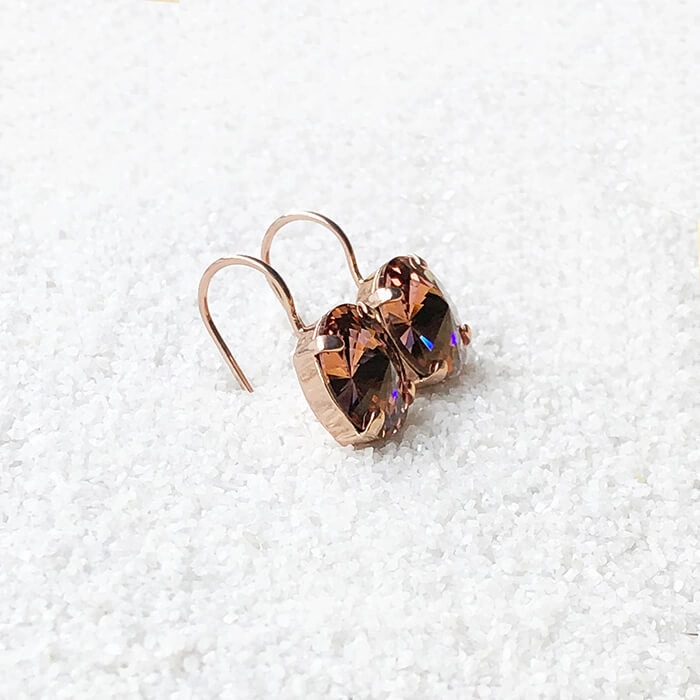 Mars Rover Blush Crystal Drop Earrings