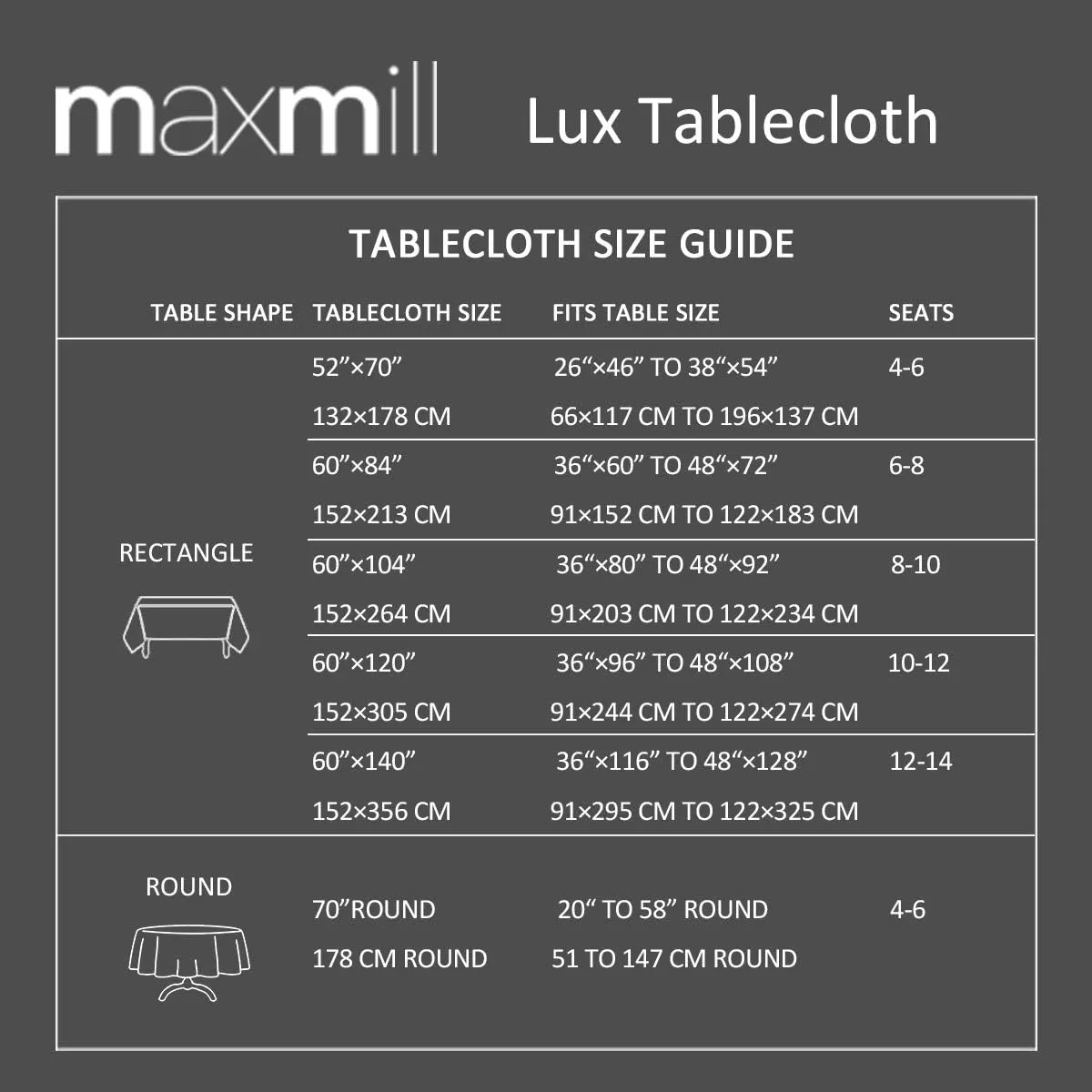 maxmill Lux Faux Linen Table Cloth with Slubby Texture Wrinkle Resistant Anti-Shrink Soft Tablecloth for Kitchen Dining Tabletop for Buffet Banquet Parties Event Dinner Rectangle 52 x 70 Inch Blush
