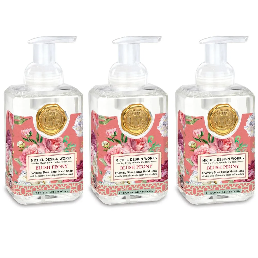 Michel Design Works Foaming Hand Soap, 17.8-Fluid Ounce, Blush Peony 3-PACK