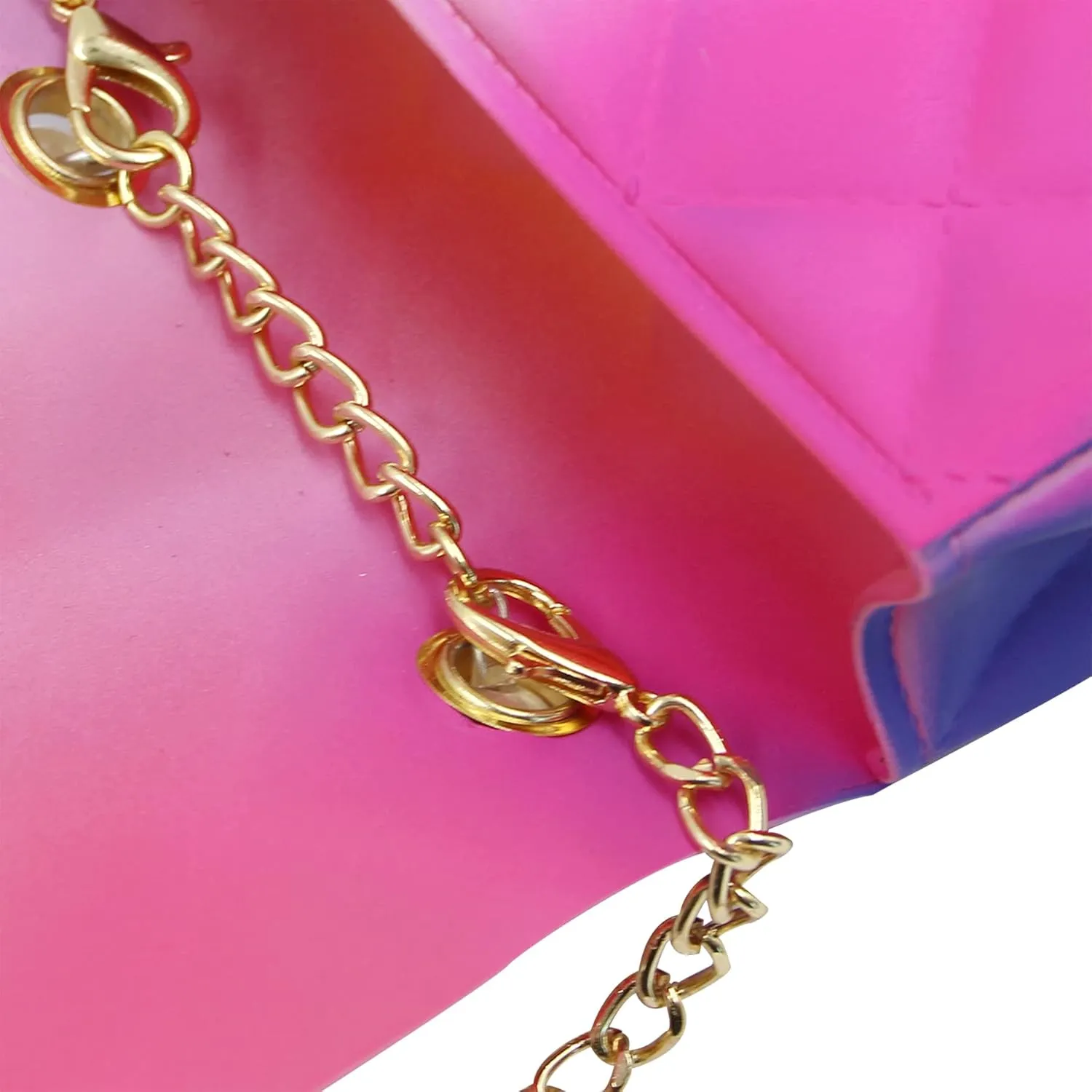Mini Pink Purse for Little Girls Tie Dyed Handbag Jelly Shoulder Bag Satchel Crossbody Purse with Pearls Handle(Small)