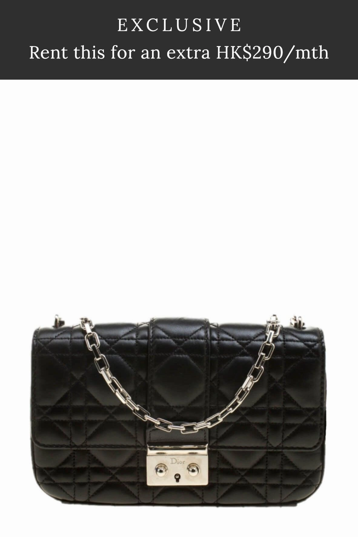 Miss Dior Promenade Flap Bag Black
