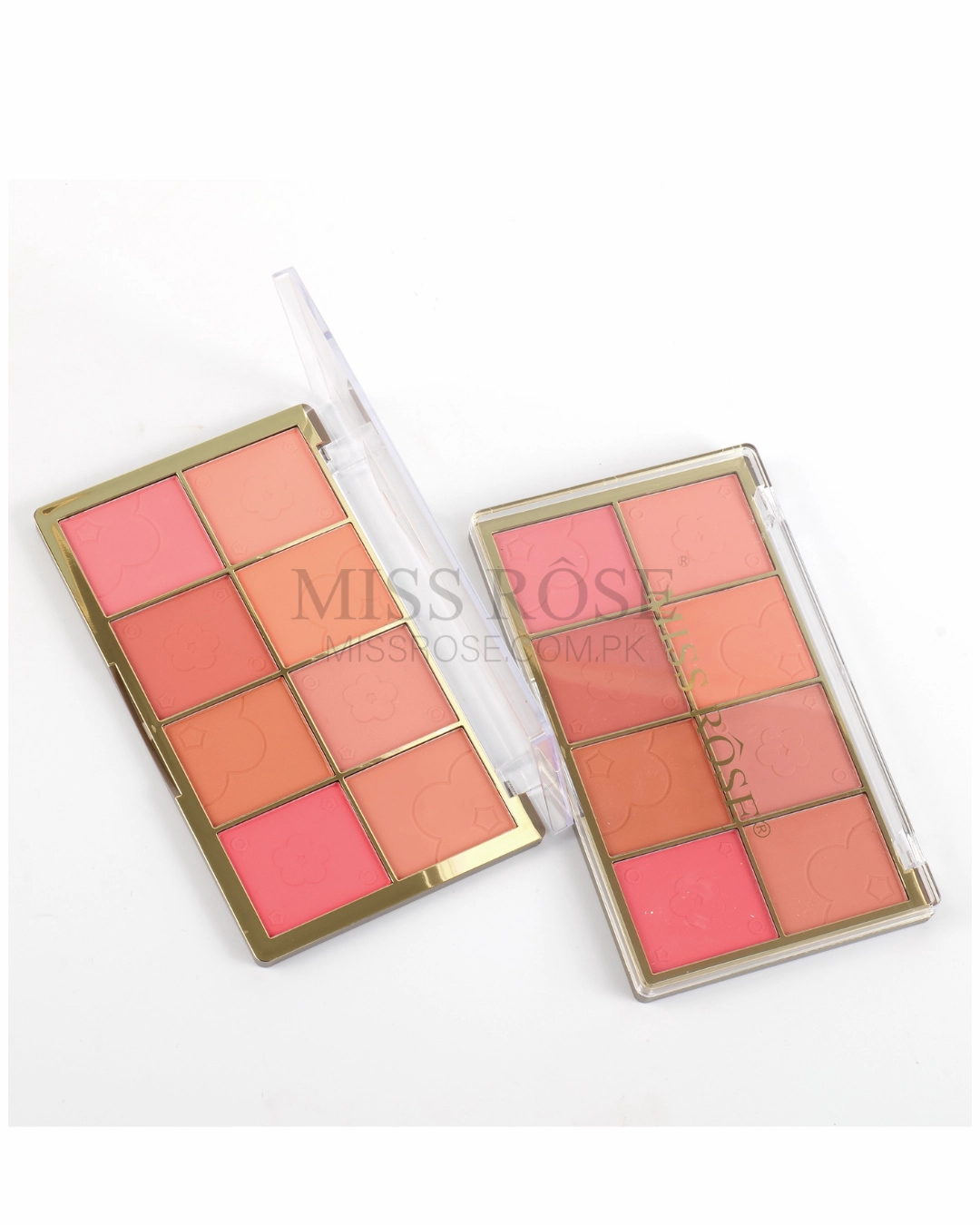 Miss Rose 8-Color Gold Brick Blush Palette