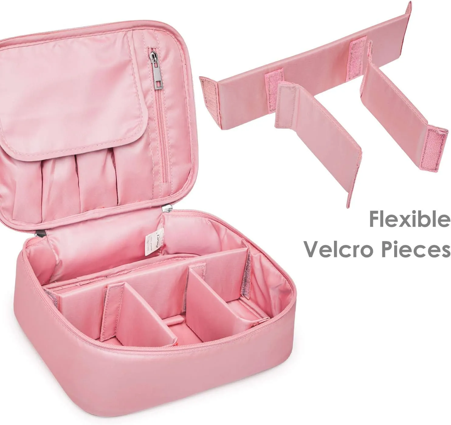 Narwey Travel Makeup Bag Large Cosmetic Bag Makeup Case Organizer for Women
