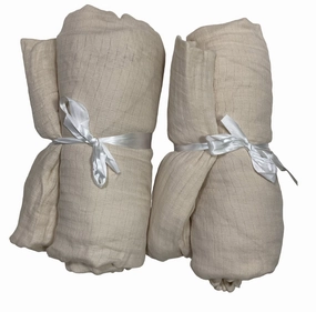 Newton 2 Pack Crib Sheets, Oatmeal