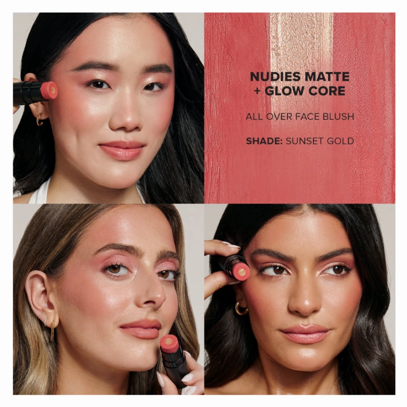 Nudestix Nudies Matte   Glow Core All Over Face Blush Color - Sunset Gold