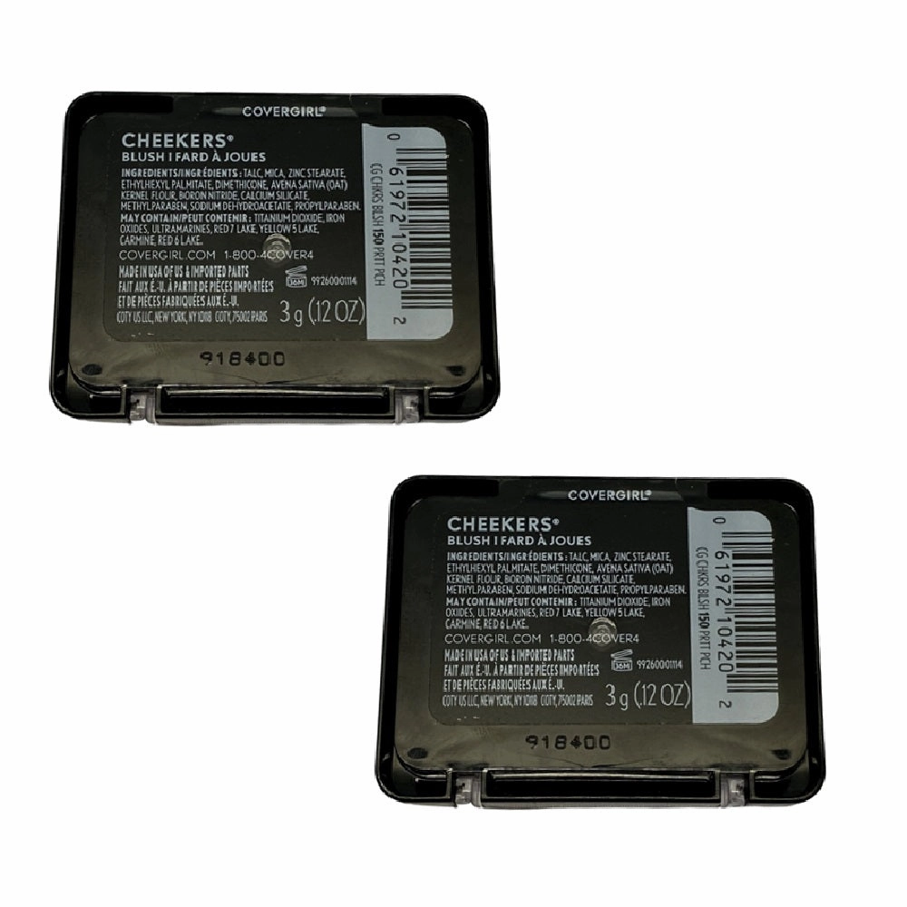 Pack of 2 CoverGirl Cheekers Blush, Pretty Peach 150