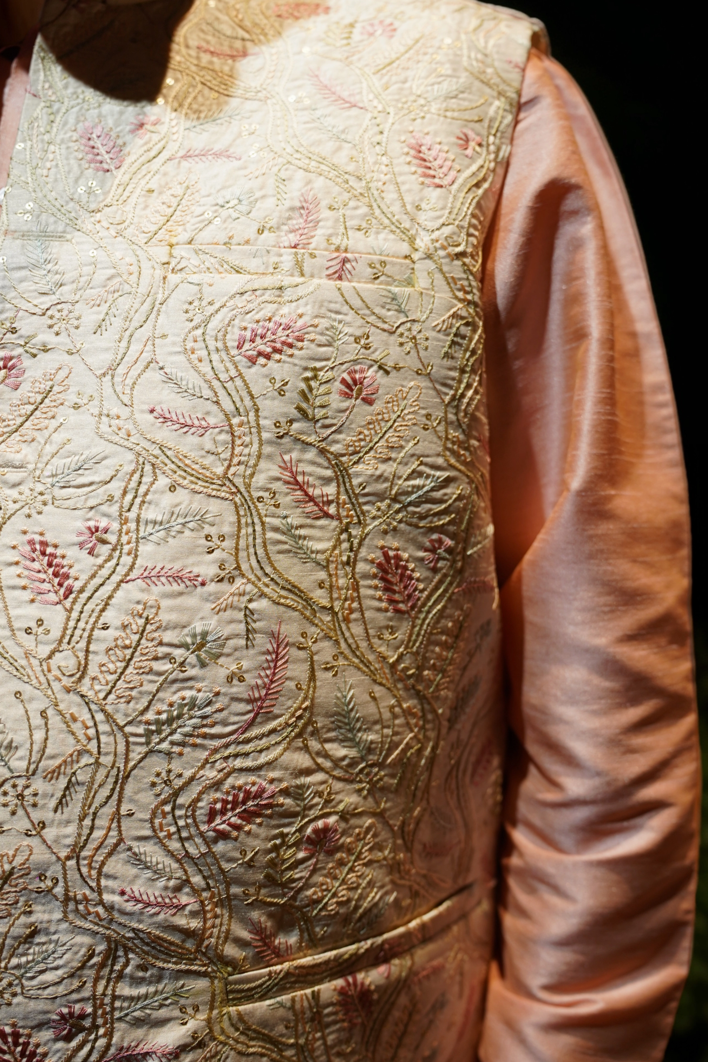 Peachy Blush Kurta Jacket Set