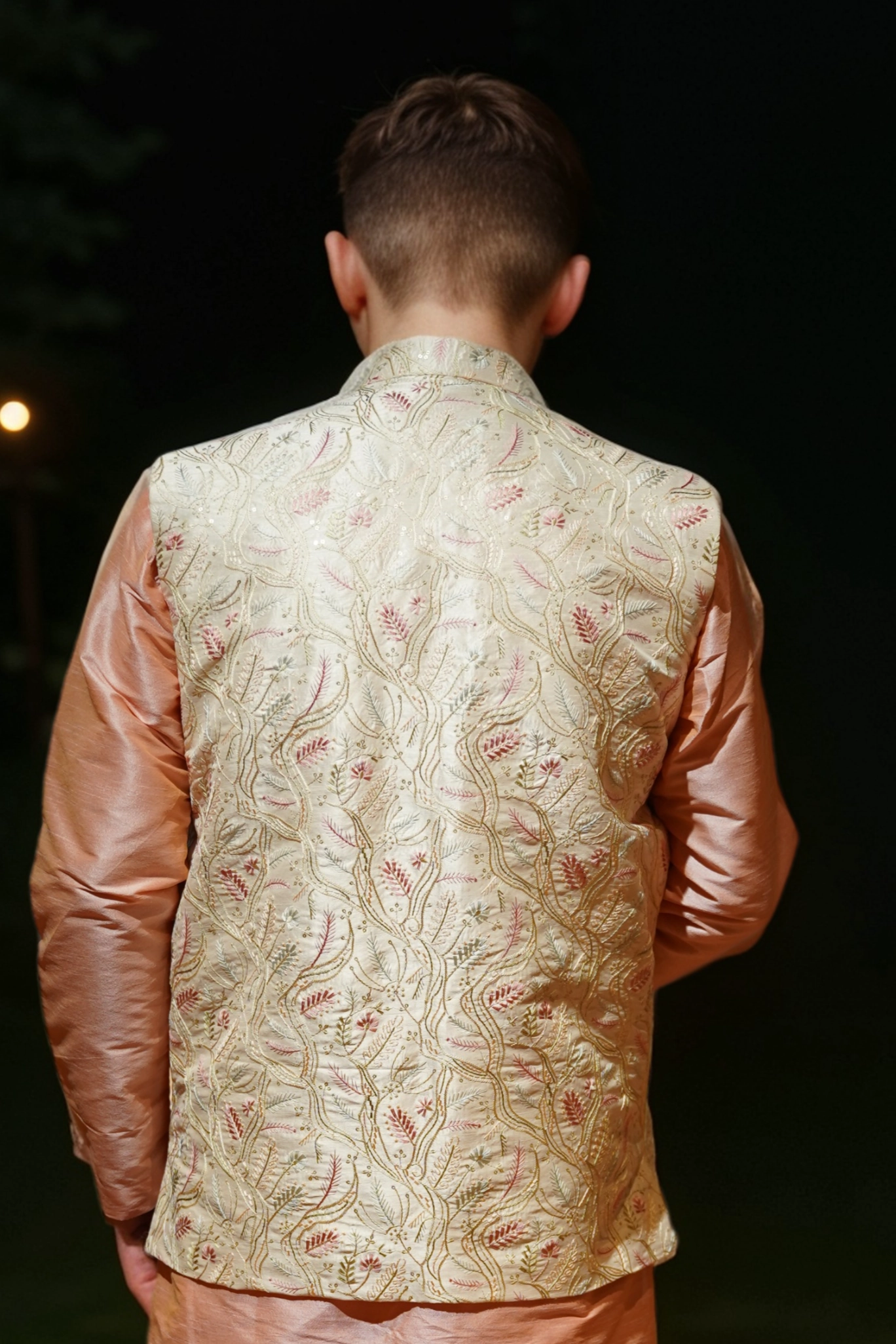 Peachy Blush Kurta Jacket Set