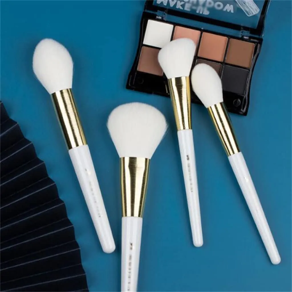 Pearlly White 13Pcs Synthetic Hair Makeup Brushes Set-Chic Beauty Tools-Foundation Powder Eyeshadow