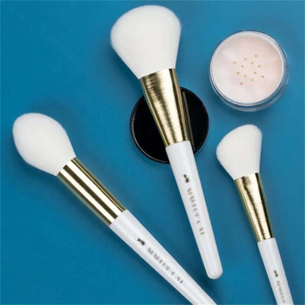 Pearlly White 13Pcs Synthetic Hair Makeup Brushes Set-Chic Beauty Tools-Foundation Powder Eyeshadow