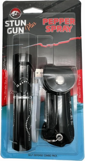 Personal Self Defense Security Lipstick Stun Gun and Pepper Spray Combo