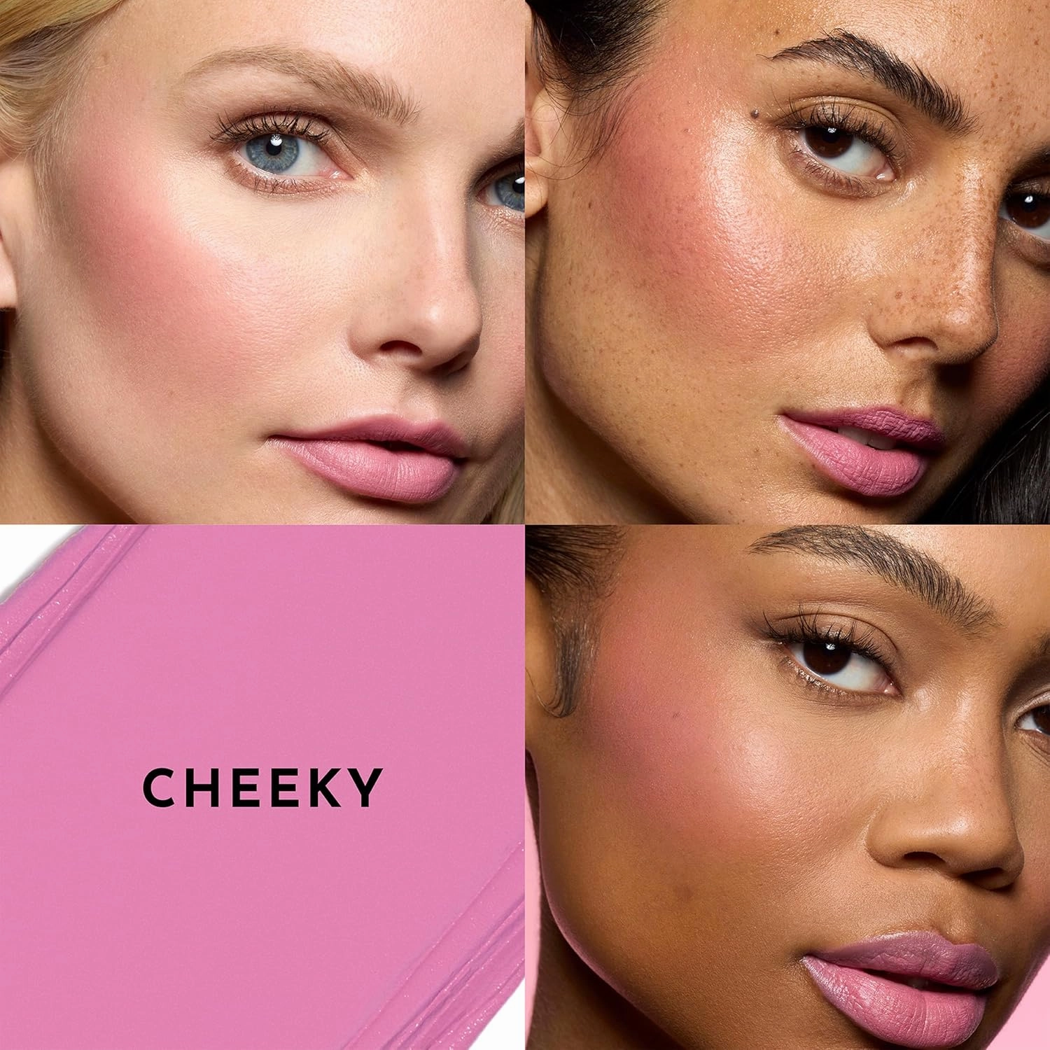 Pinch My Cheeks Soft-Blur Cream Blush - Cheeky - Premium Blush with Natural Ingredients to Re-Energize and Protect the Skin While Imparting a Soft, Cloudy Finish - 0.18 oz