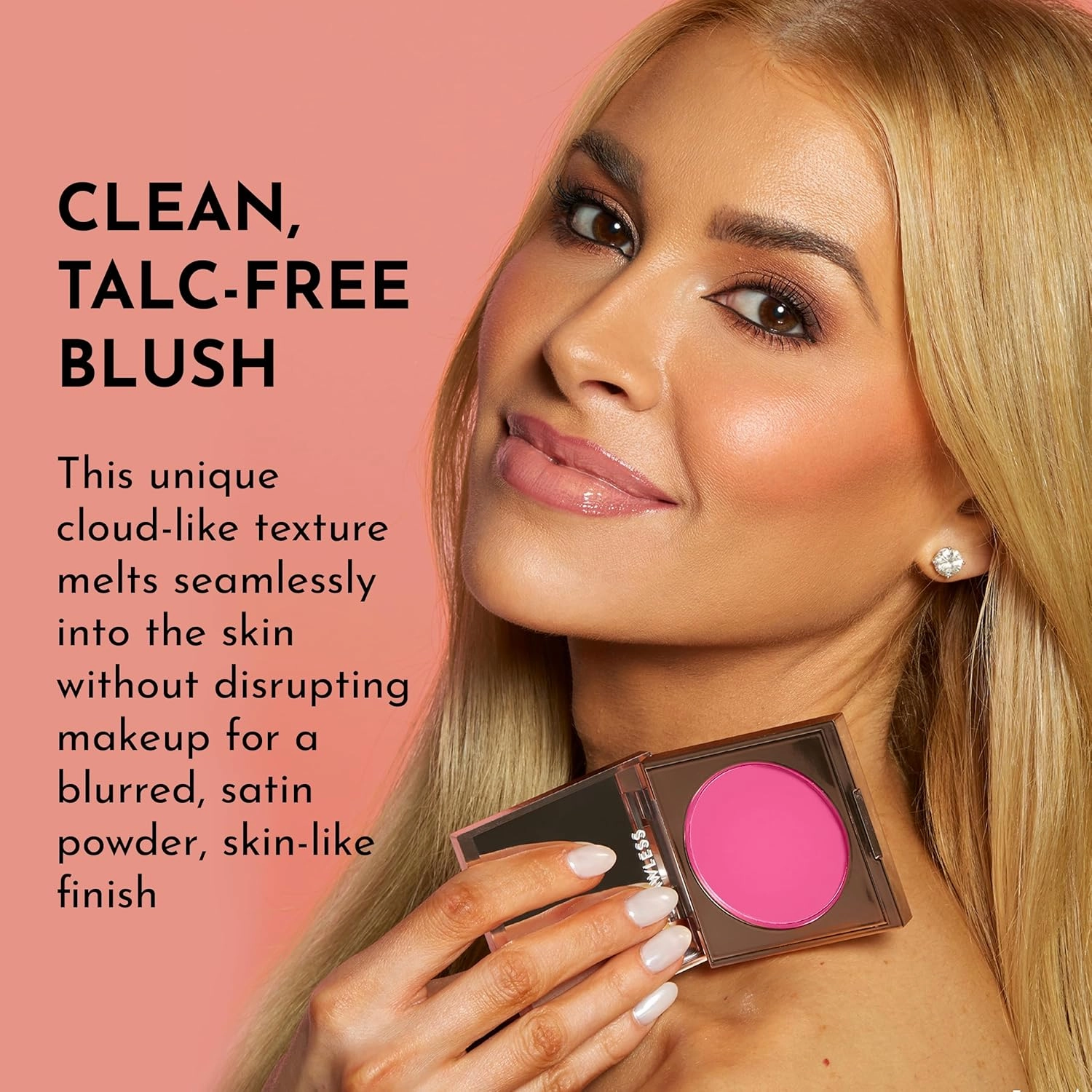 Pinch My Cheeks Soft-Blur Cream Blush - Valentine - Premium Blush with Natural Ingredients to Re-Energize and Protect the Skin While Imparting a Soft, Cloudy Finish - 0.18 oz