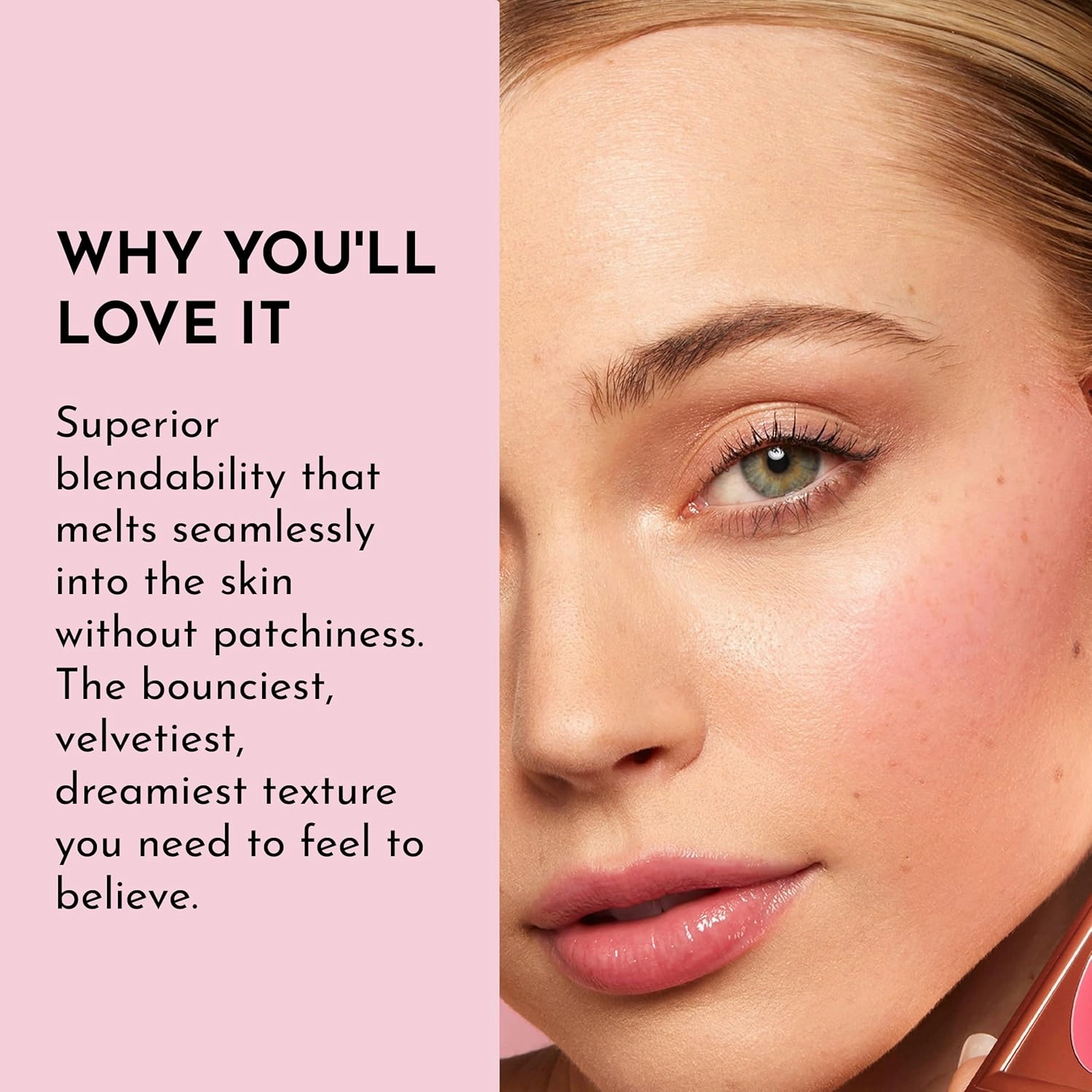Pinch My Cheeks Soft-Blur Cream Blush - Valentine - Premium Blush with Natural Ingredients to Re-Energize and Protect the Skin While Imparting a Soft, Cloudy Finish - 0.18 oz