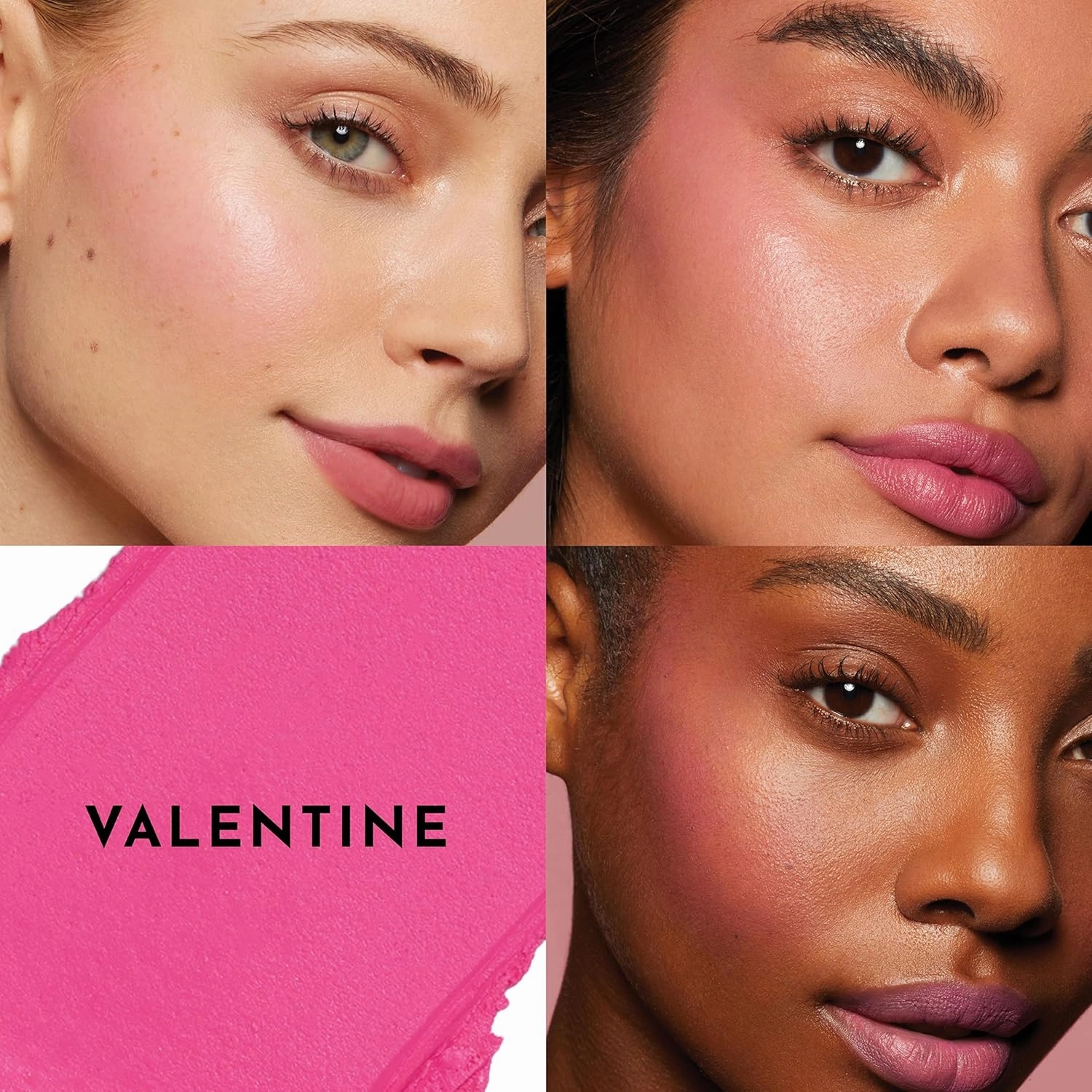 Pinch My Cheeks Soft-Blur Cream Blush - Valentine - Premium Blush with Natural Ingredients to Re-Energize and Protect the Skin While Imparting a Soft, Cloudy Finish - 0.18 oz