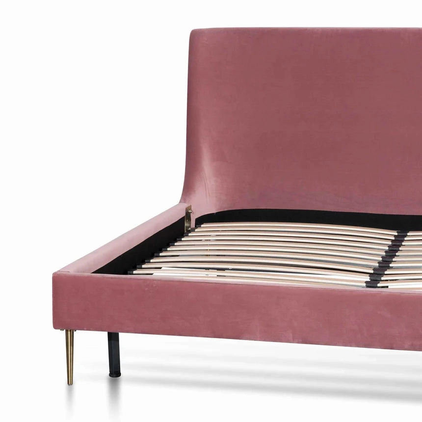 Plush Poly Bed Frame - Blush Peach (Queen)
